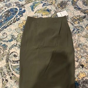 ASOS petite army green pencil skirt